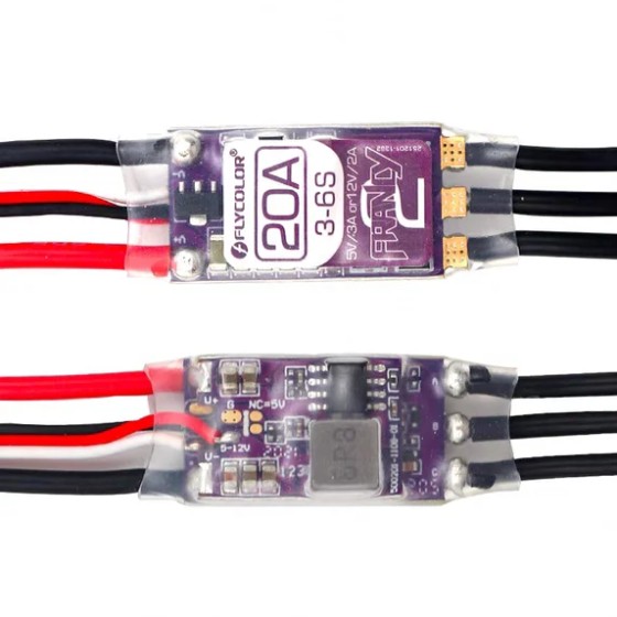 FLYCOLOR RAPTOR5 20A/35A/45A/50A BLHeli-32 ESC 3-6S Brushless Faster in Response Speed Control RC FPV Racing FPV Freestyle